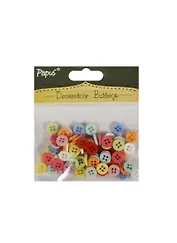 Пуговицы пластмассовые 4 отверстия (d=0,7см) (80 штук)