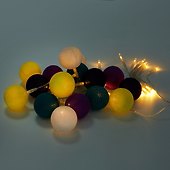 Гирлянда светодиодная яркая расцветка 1 (35 шариков) (ПВХ бокс) - 1