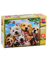 Пазл 48 Super 3D KidsСобаки селфи 2 (Dogs Selfies).