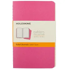 Записная книжка «Cahier Journal Pocket» А6, 32 листа в линейку, розовый неон, 3 штуки, Moleskine
