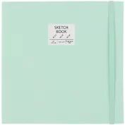 Скетчбук 195*195 40л "Free hand. No. 4" мятный, гладкая бумага, 140г/м2, тв.обложка, резинка