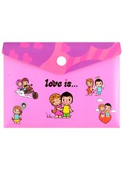 Папка-конверт А6 на кнопке "Love is… Персонажи"
