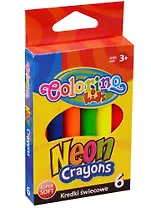 Мелки восковые 06цв "Neon", к/к, подвес, Colorino