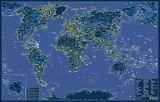 Карта мира Светящаяся в темноте В подарочном тубусе (Кр708пт) (90х60 см) (тубус) (рулон)