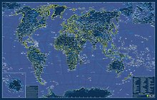 Карта мира Светящаяся в темноте В подарочном тубусе (Кр708пт) (90х60 см) (тубус) (рулон)