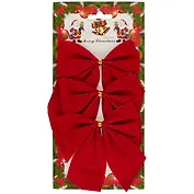 Ёлочное украшение «Бантики. Красный рубин», 3 штуки