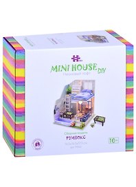 Сборная модель Румбокс MiniHouse Неоновый лофт (14,5х14,5х17,5см)