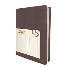Записная книжка «Maple. Grayish purple» А6+, 136 листов в клетку, экокожа, Listoff