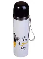 Термос черно-белый Кактус (металл) (500мл)