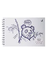 Скетчбук А5+ 80л "SKETCHBOOK. Panda book" белый офсет, 120г/м2, 7БЦ