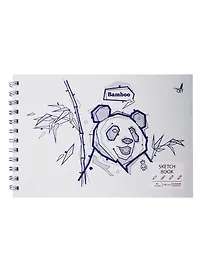 Скетчбук А5+ 80л "SKETCHBOOK. Panda book" белый офсет, 120г/м2, 7БЦ