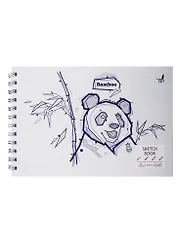 Скетчбук А5+ 80л "SKETCHBOOK. Panda book" белый офсет, 120г/м2, 7БЦ