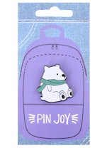Значок Pin Joy Белый медведь с шарфом (металл) (12-08599-937)