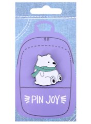 Значок Pin Joy Белый медведь с шарфом (металл) (12-08599-937)