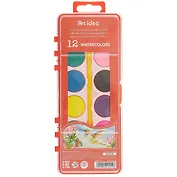 Краски акварельные сухие Art idea, 12 цветов