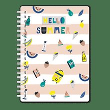 Блокнот «Be Smart Summer» А6, 120 листов в клетку, розовый, спираль, Be Smart