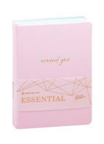 Ежедневник недат. А5 136л Essential. Pink розовый, кожзам, тв.переплет, цветной срез, тонир.блок