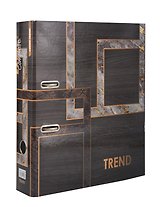 Папка архивная 75мм А4 "Wood&Stone.Trend" лам.картон, венге,