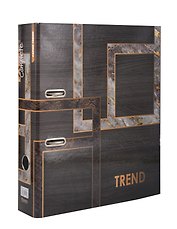 Папка архивная 75мм А4 "Wood&Stone.Trend" лам.картон, венге,