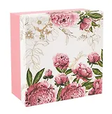 Коробка подарочная "Пионы" 18*18*7.5, картон
