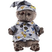 Мягкая игрушка Басик в голубой пижаме в цветочек (30 см) (Ks30-126)