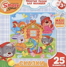 Пазл Макси для малышей (52056) Сказки Теремок (25эл.) (3+) (коробка)