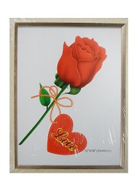 Фоторамка пластик 30*40 "Светлое дерево с каймой", гладкая