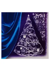 Набор новогодних наклеек "Елочка с узорами"