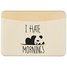 Чехол для карточек горизонтальный I hate mornings (панда) (ДКГ2021-56)