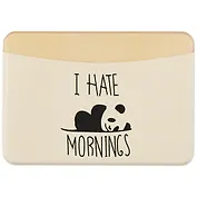 Чехол для карточек горизонтальный I hate mornings (панда) (ДКГ2021-56)