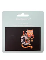 Наклейка на банковскую карту Кот самурай
