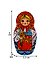 Магнит смола Матрешка мозаика 6см (02-34AS-G) - 1