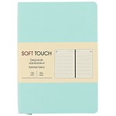 Ежедневник недатированный «Soft Touch» А6, весенний мятный, 136 листов, экокожа, Listoff - 0