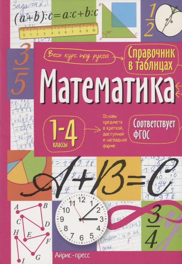

Математика. 1-4 классы. Справочник в таблицах
