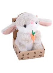 Кролик с морковкой в крафт коробке (12-01568-574)