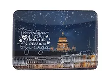 Чехол для карточек горизонтальный СПб Любовь с первого взгляда (Исаакиевский собор) (ДКГ2024-155)