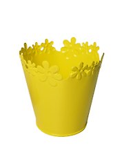 Горшок оцинкованный желтый (139757) (12х12см)