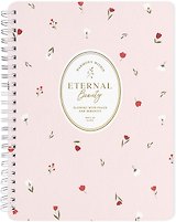 Тетрадь 96л кл. "Posy", розовый, карт.обл., ламинация, микротекстурирование, тиснение золотой фольгой, спираль