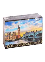 Пазл Биг-Бен и Вистмистерский мост на закате 500 элементов Konigspuzzle ШТK500-3575