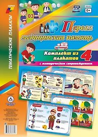 Комплект из 4-х плакатов "Первая медицинская помощь" с методическим сопровождением. ФГОС. ФГОС ДО