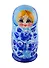 Матрешка 5 в 1 средняя (Гжель, Эскиз 03) (М05140403) - 0