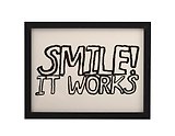 Фоторамка 15*20 "Smile! It works" черное дерево