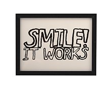 Фоторамка 15*20 "Smile! It works" черное дерево
