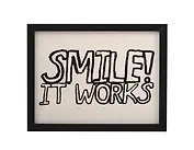 Фоторамка 15*20 "Smile! It works" черное дерево