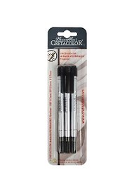 Ручки капиллярные 3 шт черные перманентные "Fineliner", блистер, Cretacolor