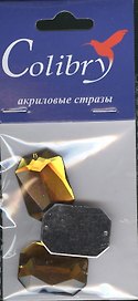 Стразы акриловые Colibry 13 (Oc18-25) (восьмиугольные) (18х25 мм) (упаковка)
