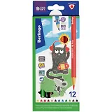 Карандаши цветные Berlingo, "SuperSoft. Жил-был кот", 12 цветов