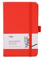 Скетчбук 9*14 80л "Yoi" красный, 140г/м2, слоновая кость, тв.обл., Yoi