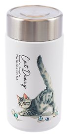 Термос Cat Diary Котик с мячиками (акварель) (металл) (330мл) (12-7306-202604_19)