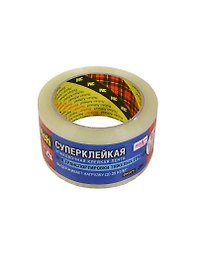 Лента клейкая упаковочная прозрачная, с повышенной клейкостью, 50 мм х 66 м, Scotch 3M